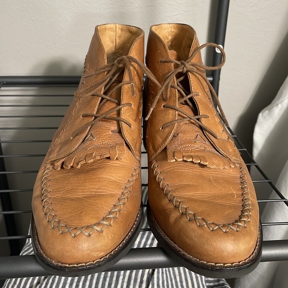 Ariat Shoes - Ariat leather lace up fringe boots 9.5